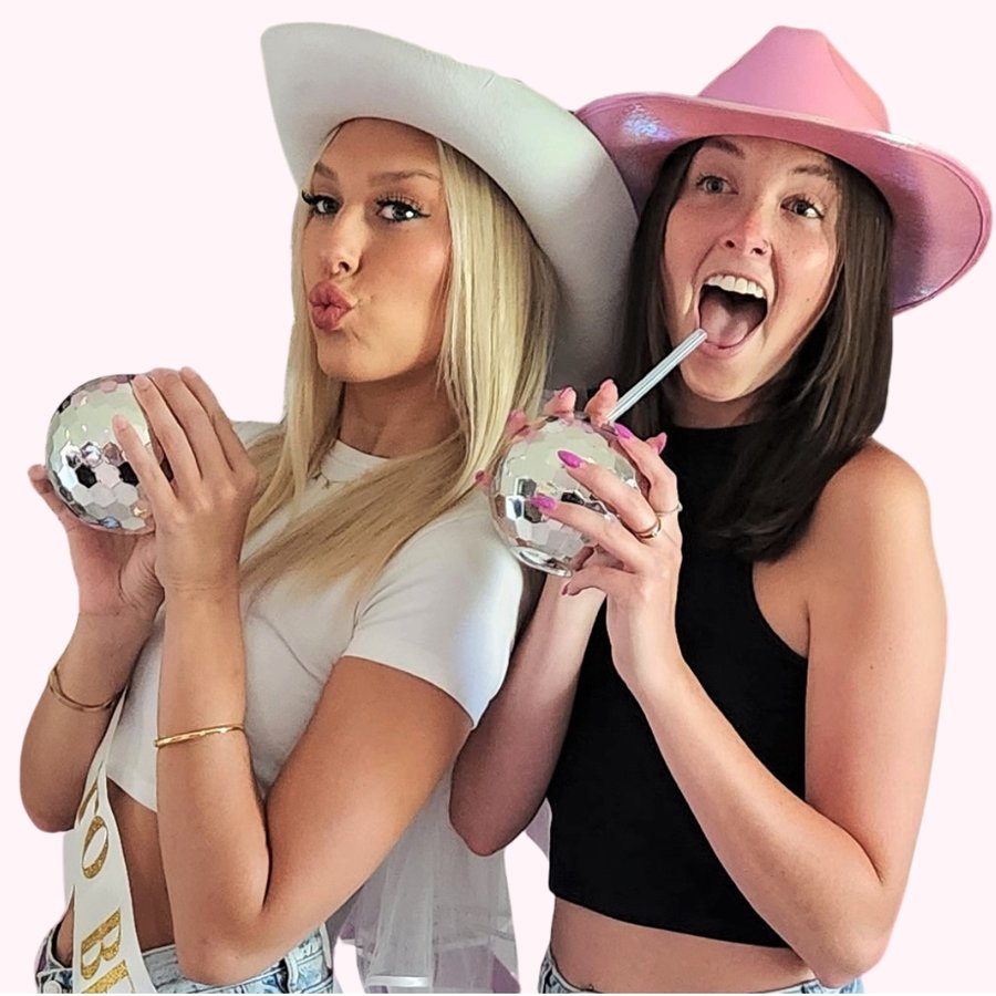 Disco ball drink cups bachelorette party Scottsdale AZ