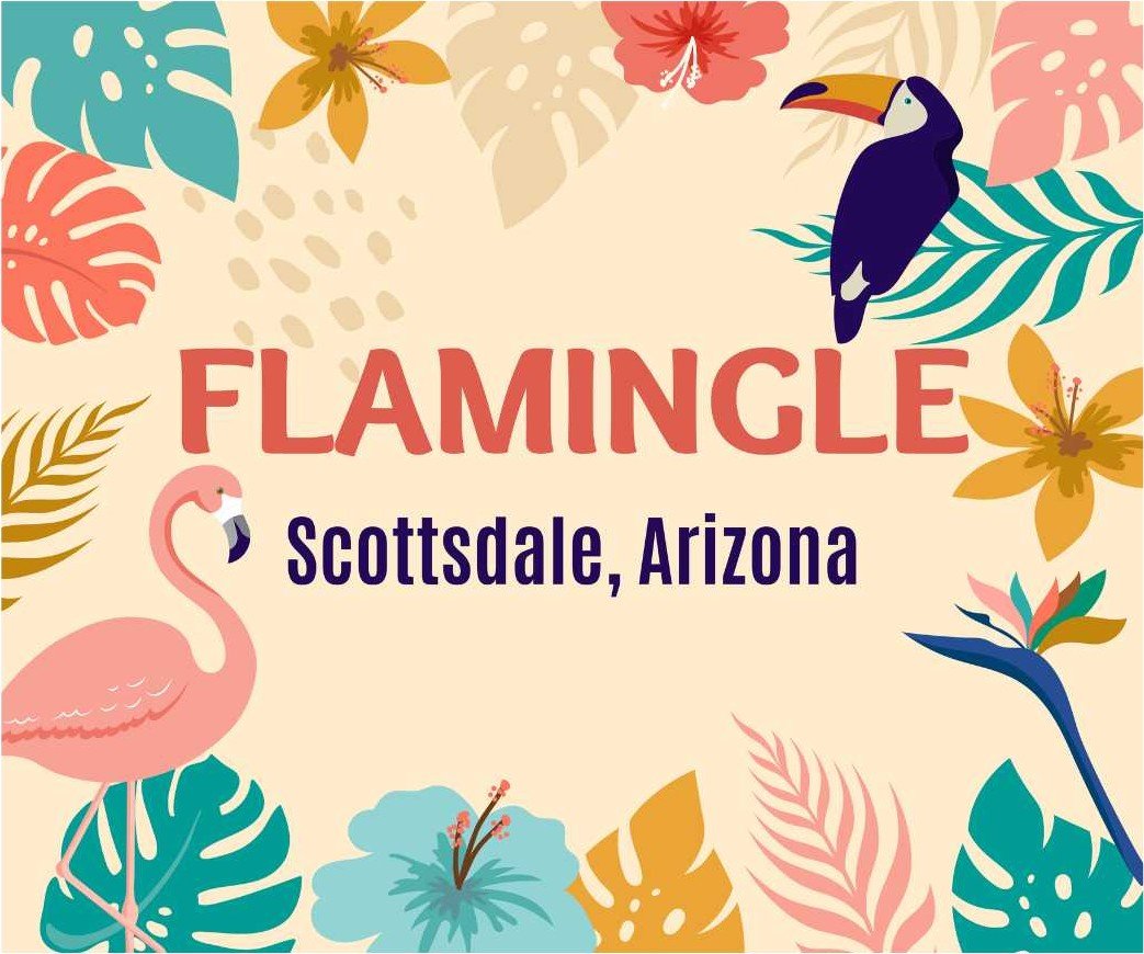 Flamingle bachelorette banner Scottsdale