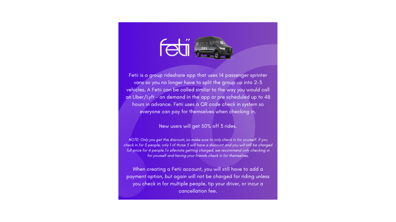 How to book Fetii group rideshare Scottsdale
