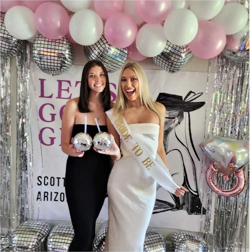 Let's go girls bachelorette party decor Scottsdale AZ