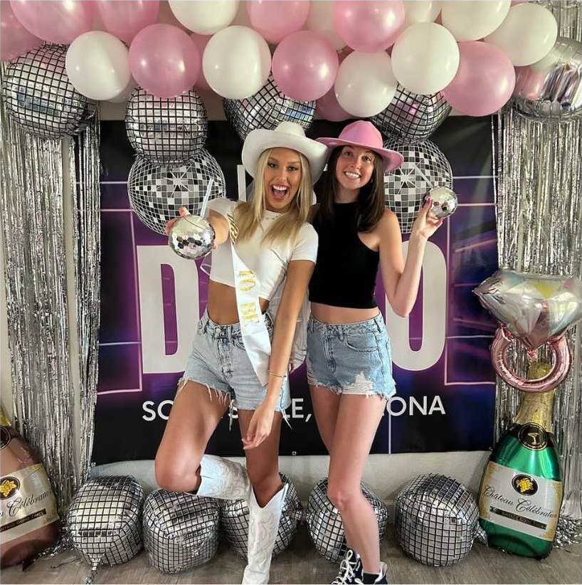 Balloon arch bachelorette party Old Town Scottsdale